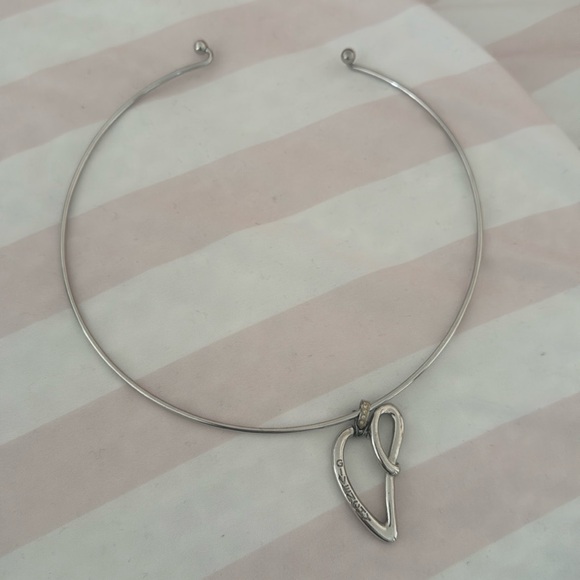 Auth Givenchy Signed Heart Pendant W/ Unbranded Collar Necklace - Picture 6 of 6